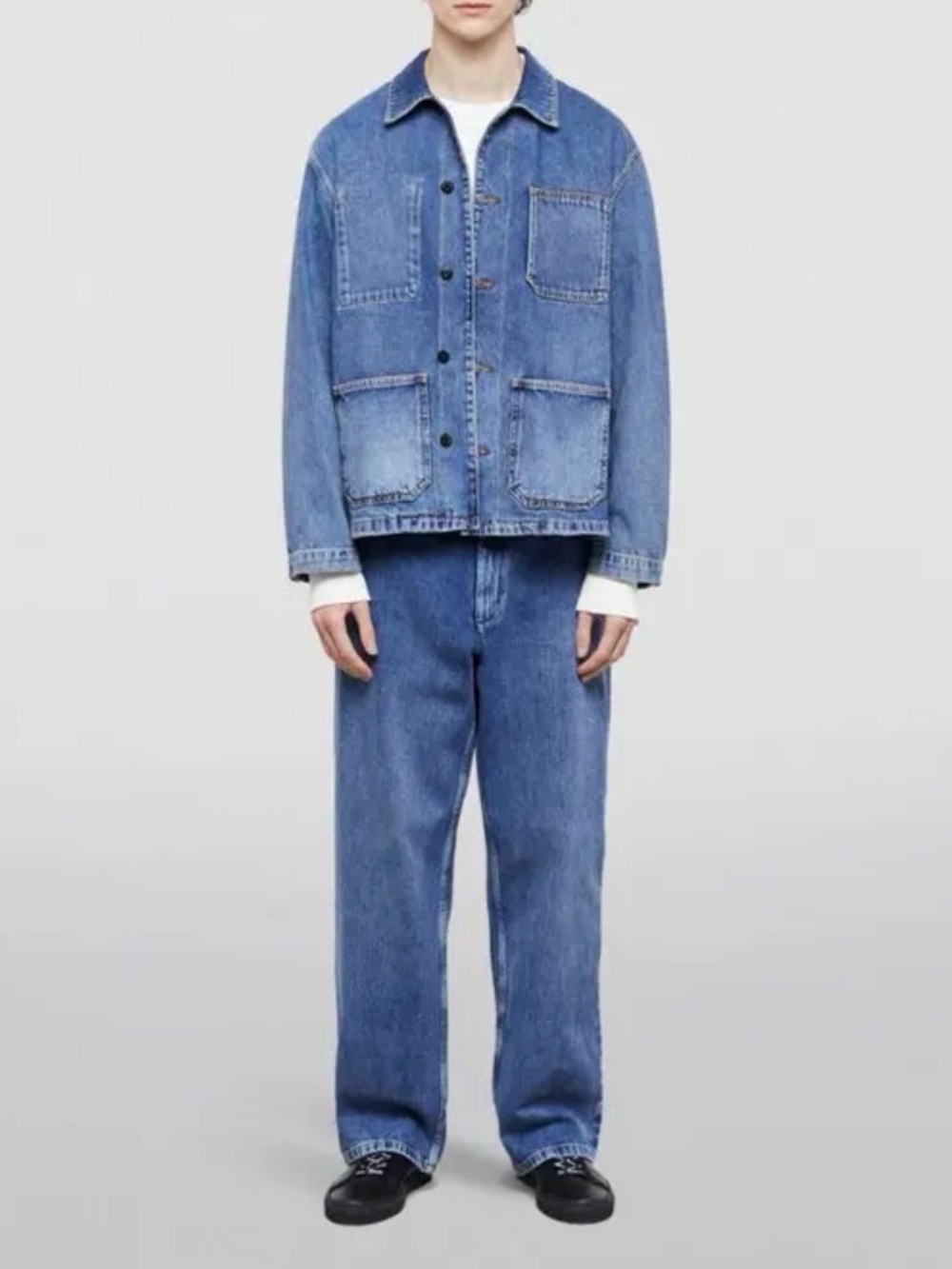 THE KOOPLES Denim Overshirt in Blue